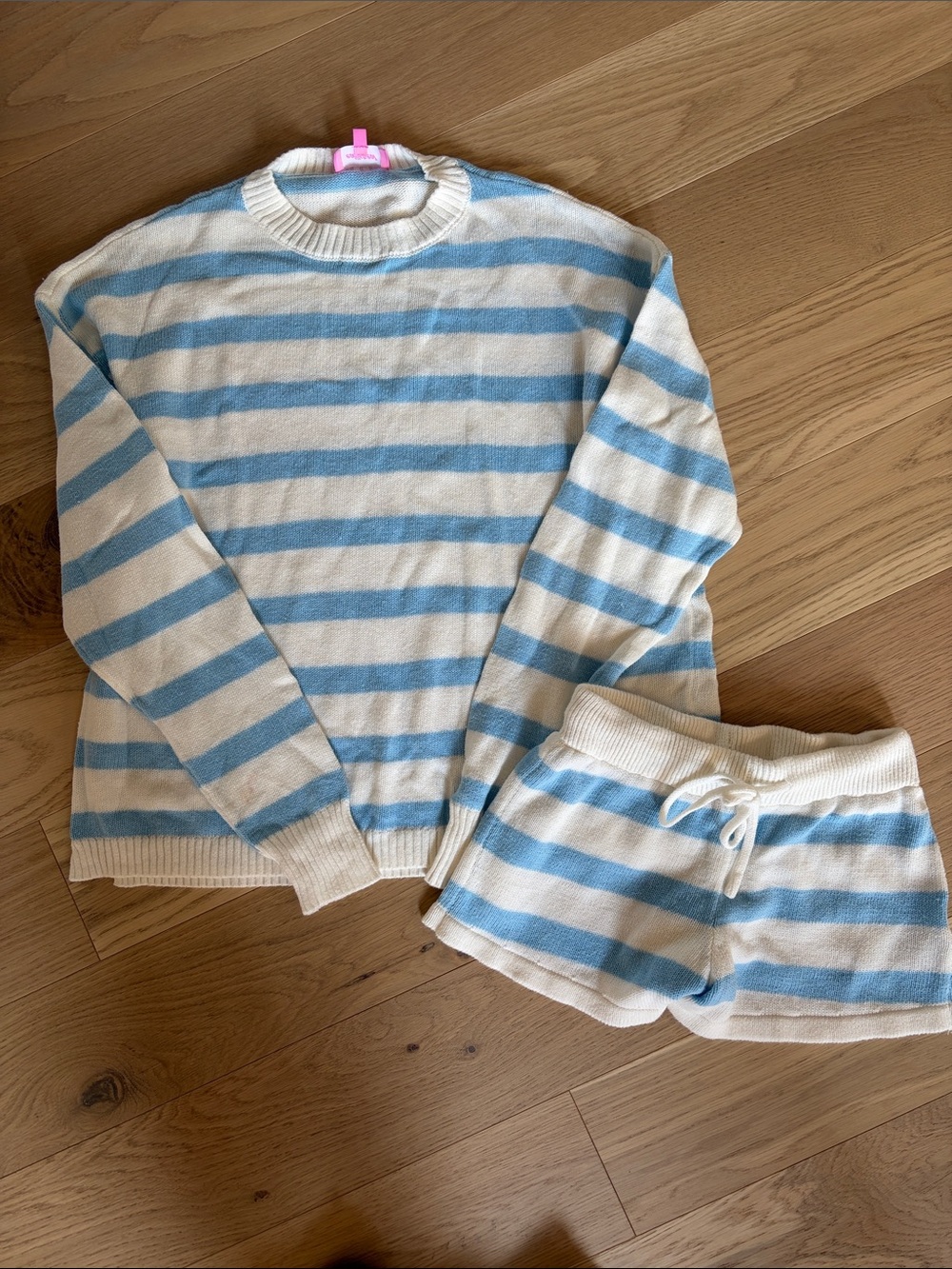 Edikted stripe sweater and shorts set